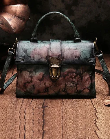 Women's Crossbody Bag with Magnetic Closure in White for Quick AccessVintage Womens Green Leather Satchel Handbags Purse Shoulder Crossbody Bags for Ladies Women's Crossbody Bag with Magnetic Closure in White for Quick AccessVintage Womens Green Leather Satchel Handbags Purse Shoulder Crossbody Bags for Ladies