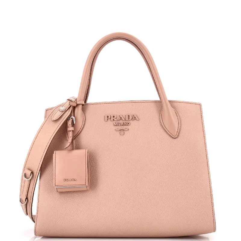 Monogrammed Tote Bag in Brown Leather with Personalized Initials for a Custom and Elegant TouchMonochrome Tote Saffiano with City Calf Medium Monogrammed Tote Bag in Brown Leather with Personalized Initials for a Custom and Elegant TouchMonochrome Tote Saffiano with City Calf Medium