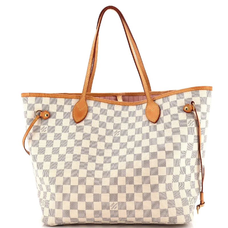Large Capacity Genuine Leather Women's Tote Bag in Black for Work and CommutingNeverfull Tote Damier MM Large Capacity Genuine Leather Women's Tote Bag in Black for Work and CommutingNeverfull Tote Damier MM