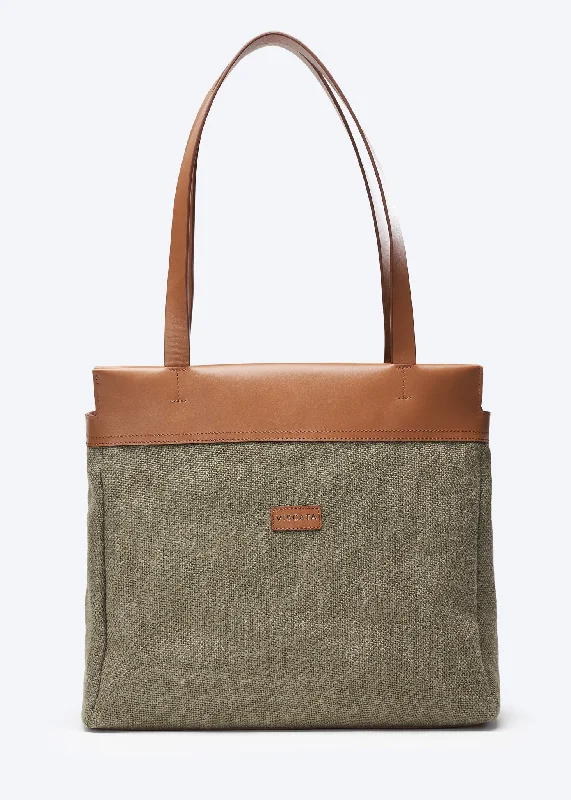 Women's Waterproof Nylon Shoulder Bag in Green for HikingTropez Canvas Handbag