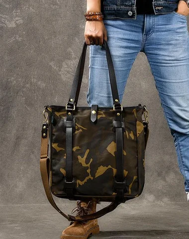 Waterproof Tote Bag in Yellow for Outdoor Activities in Wet WeatherWaxed Canvas Leather Mens Womens 14'' Camouflage Tote Bag Handbag Tote Bag Shoulder Bag Tote Purse For Men Waterproof Tote Bag in Yellow for Outdoor Activities in Wet WeatherWaxed Canvas Leather Mens Womens 14'' Camouflage Tote Bag Handbag Tote Bag Shoulder Bag Tote Purse For Men