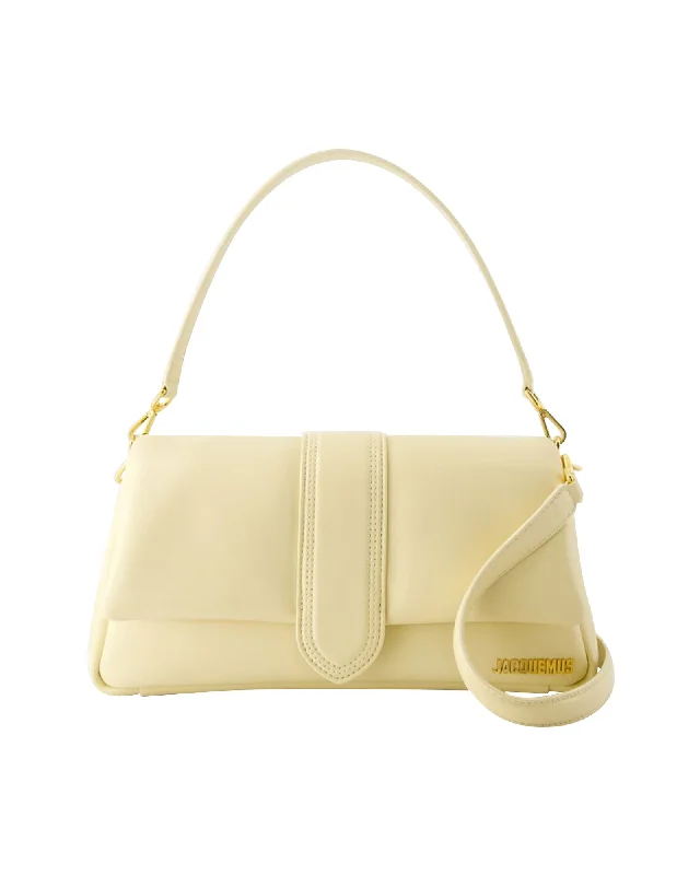 Tassel - Adorned Women's Satchels in Teal for a Bohemian VibeLe Bambimou Bag - Jacquemus - Leather - Ivory